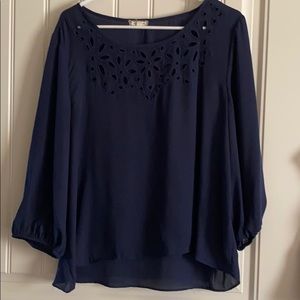 Eyelet detailed work blouse